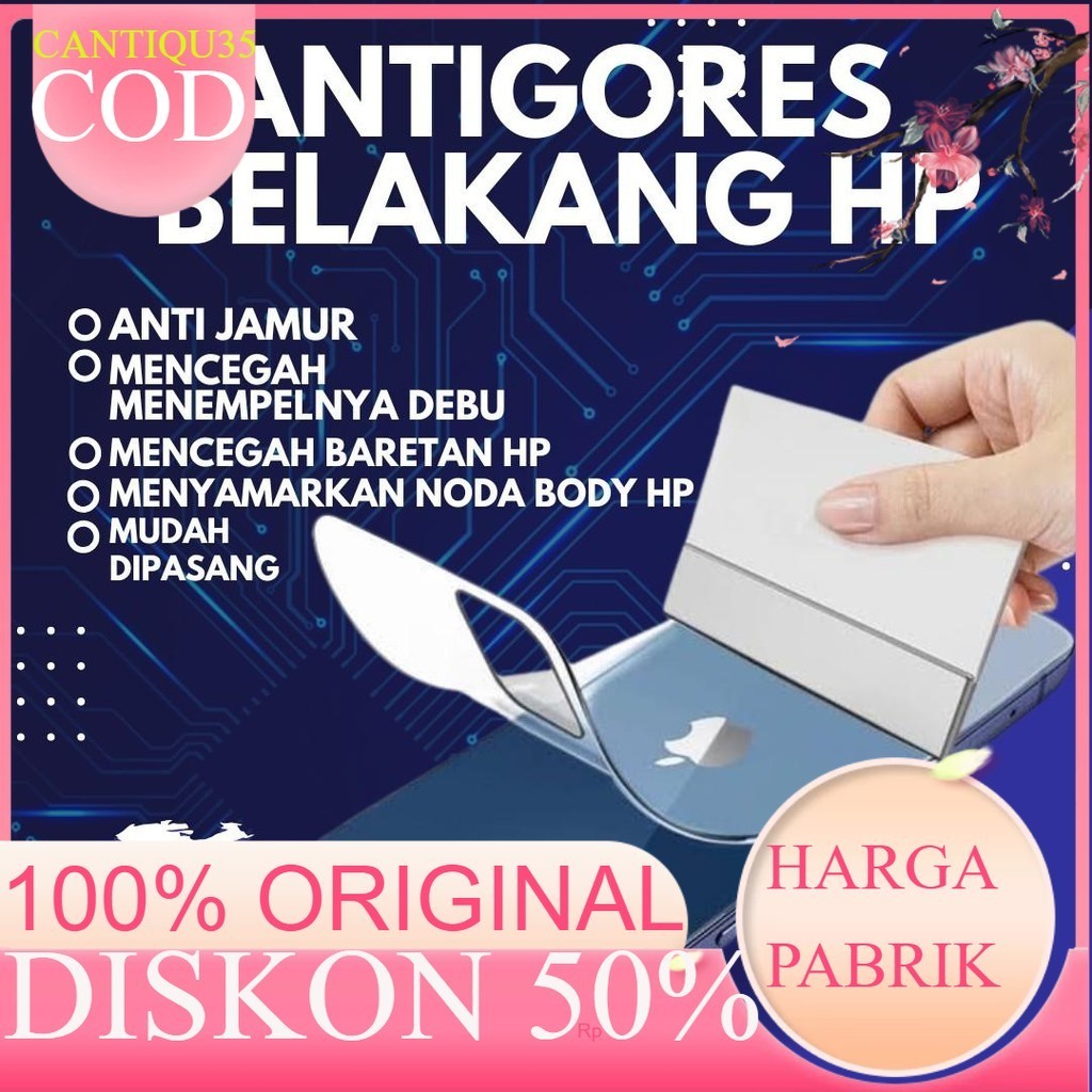 For Samsung Anti gores Belakang Handphone Anti jamur Belakang Handphone Hydrogel Untuk Semua Tipe Ha