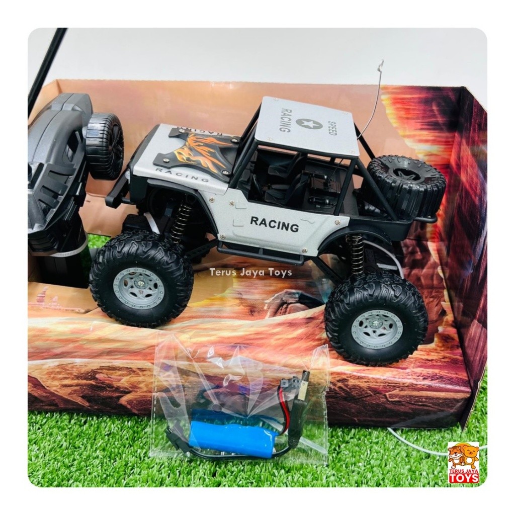 Mainan mobil remote kontrol jeep offroad batman charger - jeep remot mainan