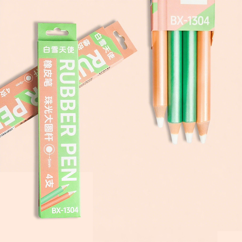 

4 eraser pens, precise erasing eraser, erasable coloured pencils without leaving marks, student stationery for the school season