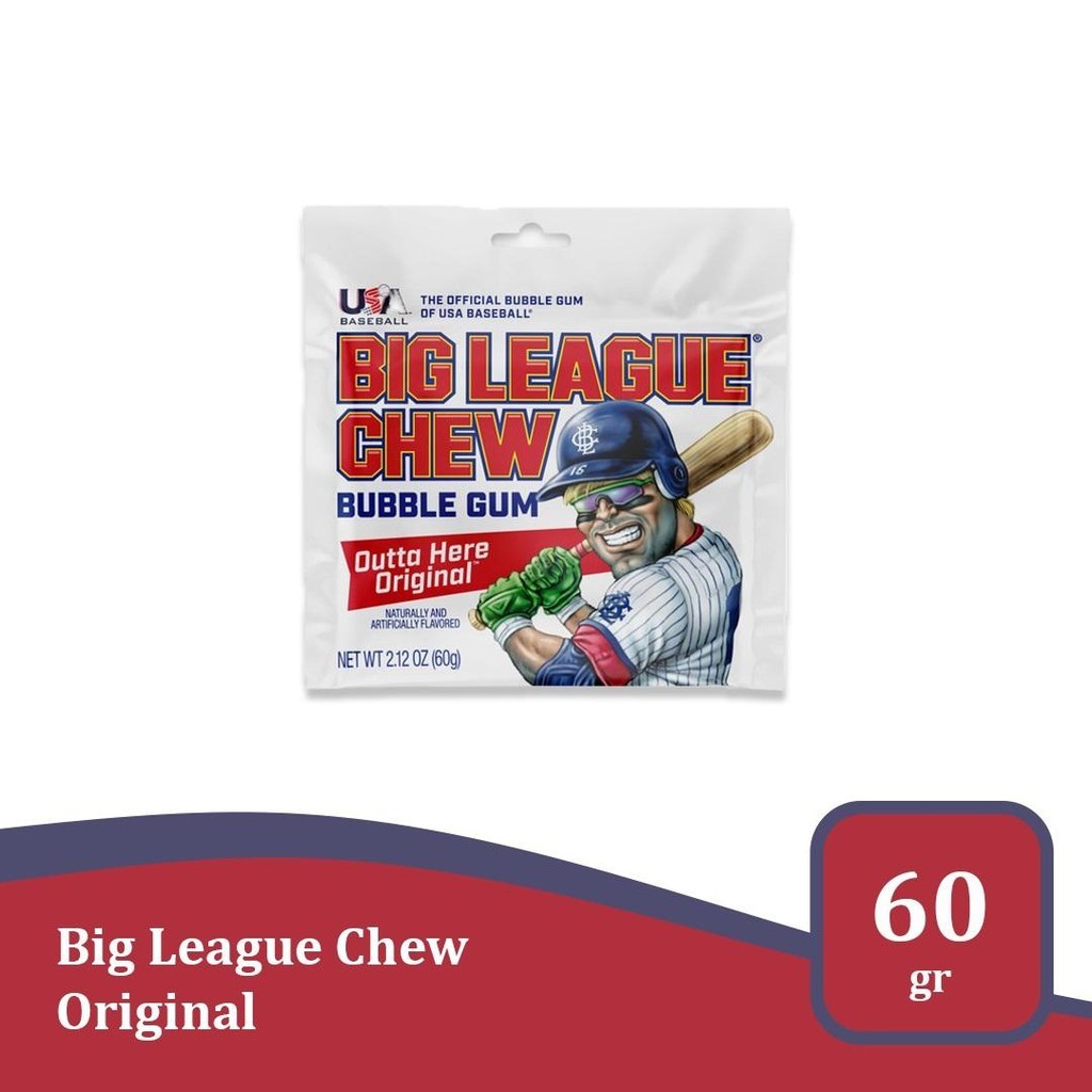 

Big League Chew Original 2.12 oz - permen karet import USA