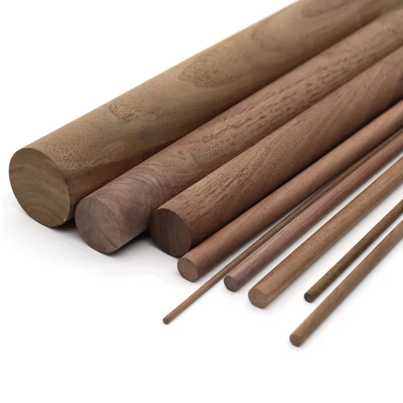 

Black Walnut Round Stick Handmade DIY Wooden Stick Material Home Decoration Round Stick Handicraft Making Raw Materials