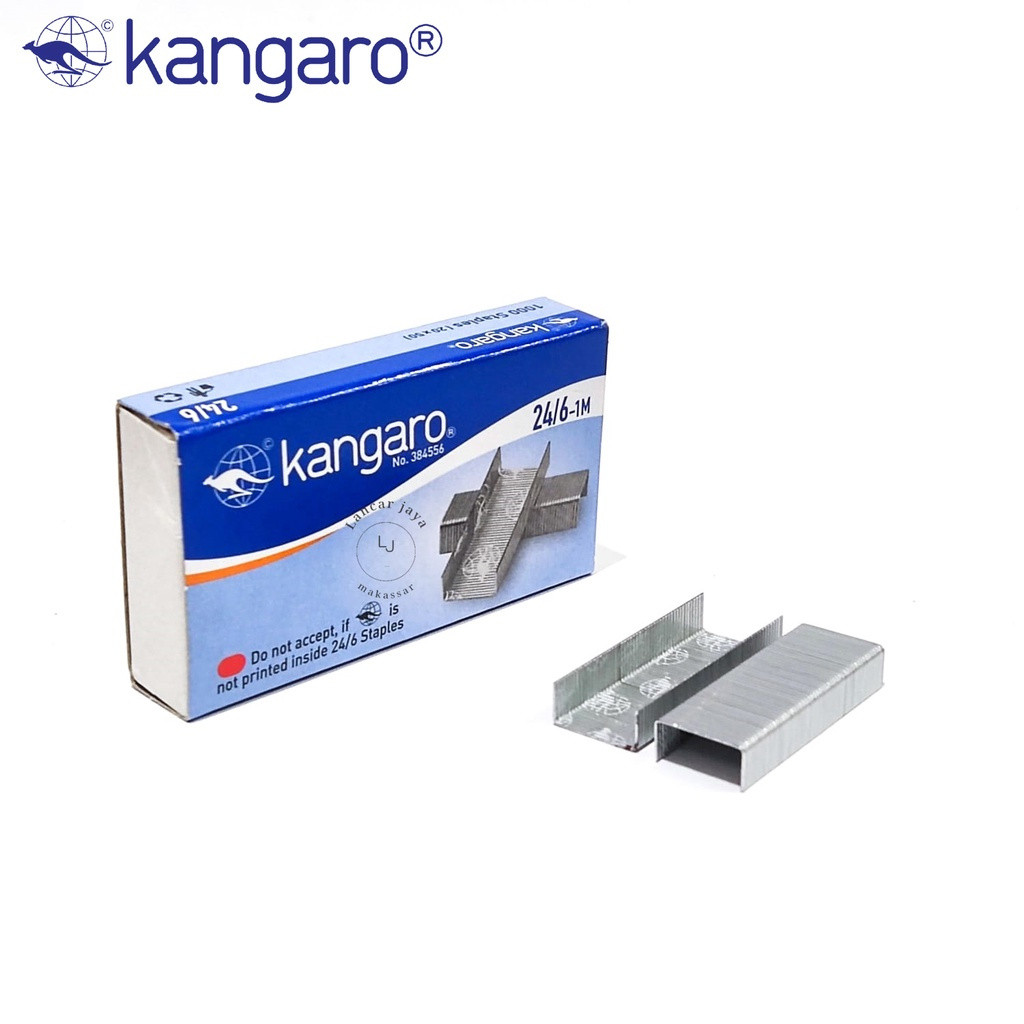 

Isi Stapler Kangaro No. 3 24/6 Refill Staples Kangaro Besar 24/6-1M - MY