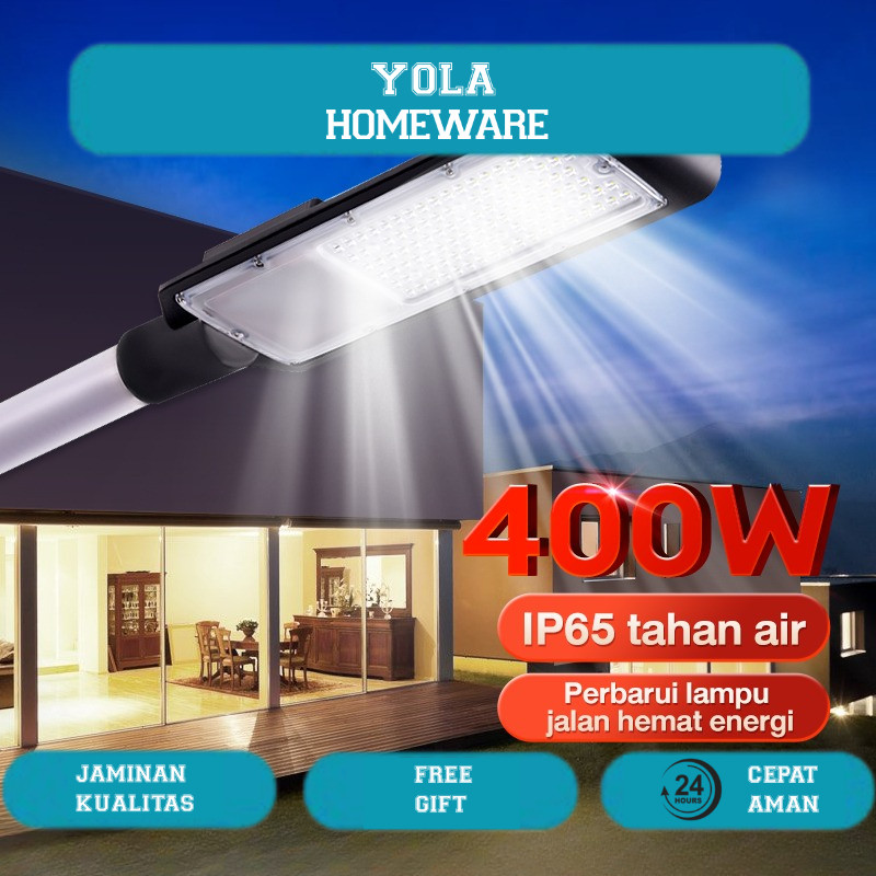 【Garansi 10 tahun】Lampu Jalan LED 100 Watt PJU 220V IP67 Tahan Air 100W 400W Lampu LED Lampu Jalan l