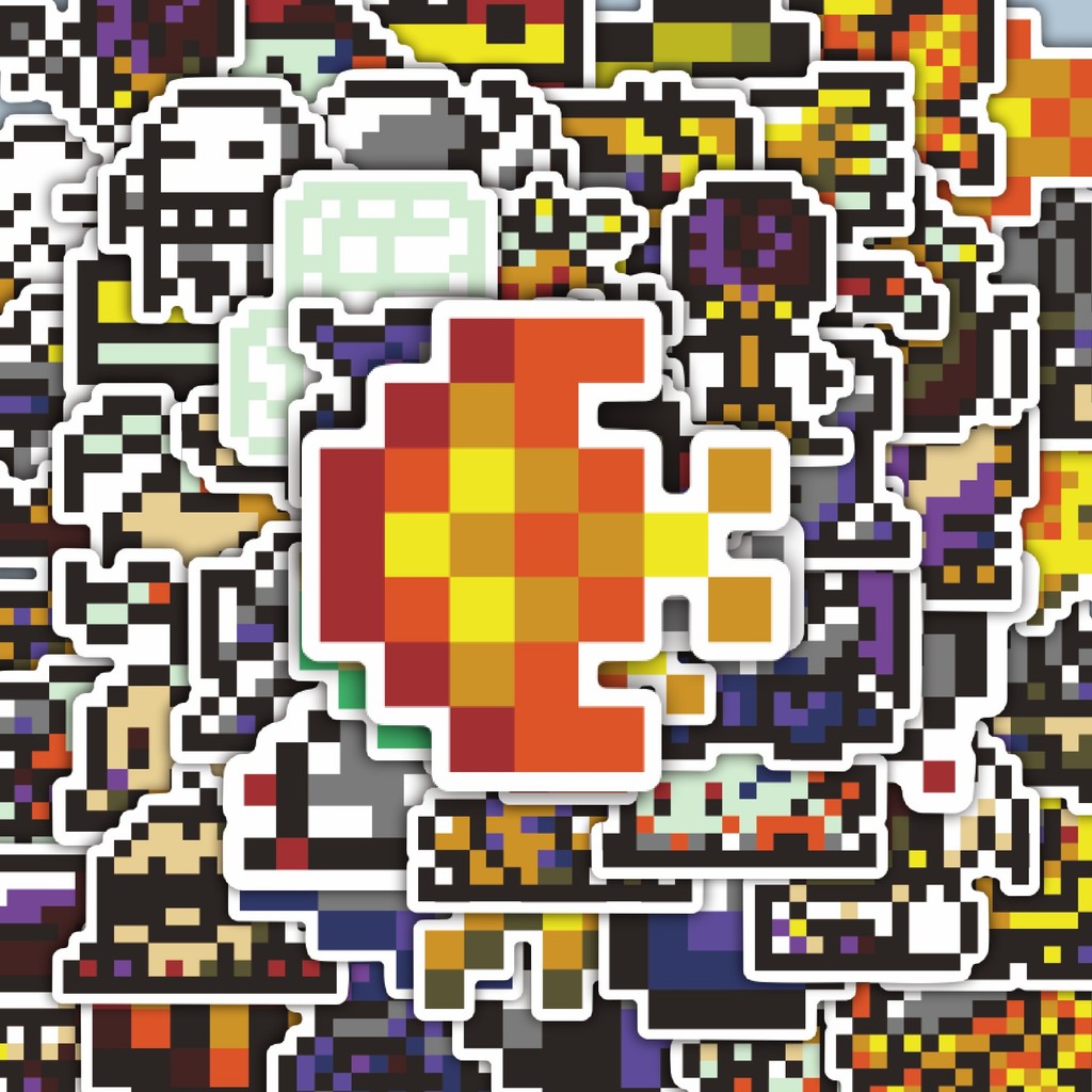 

100PCS Lucu Stiker Pixel Digimon V5 Stiker Aesthetic Stiker Anti Air Stikers Berperekat Waterproof sticker decal buat Motor Helm Buku Journal Koper Casing HP Laptop Botol Minum Hadiah anak