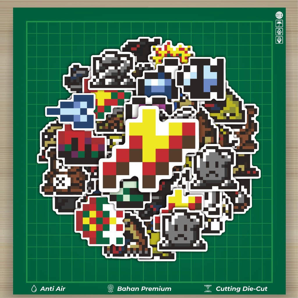 

HOT 50 PCS STIKER Stiker Pixel Digimon V62 Stiker Fashion Cars Decal Dingin Kartu Album Custom Vinyl Anti Air- Sticker Aesthetic Buku Journal Koper Casing HP Tablet Laptop Helm Motor Botol Minum