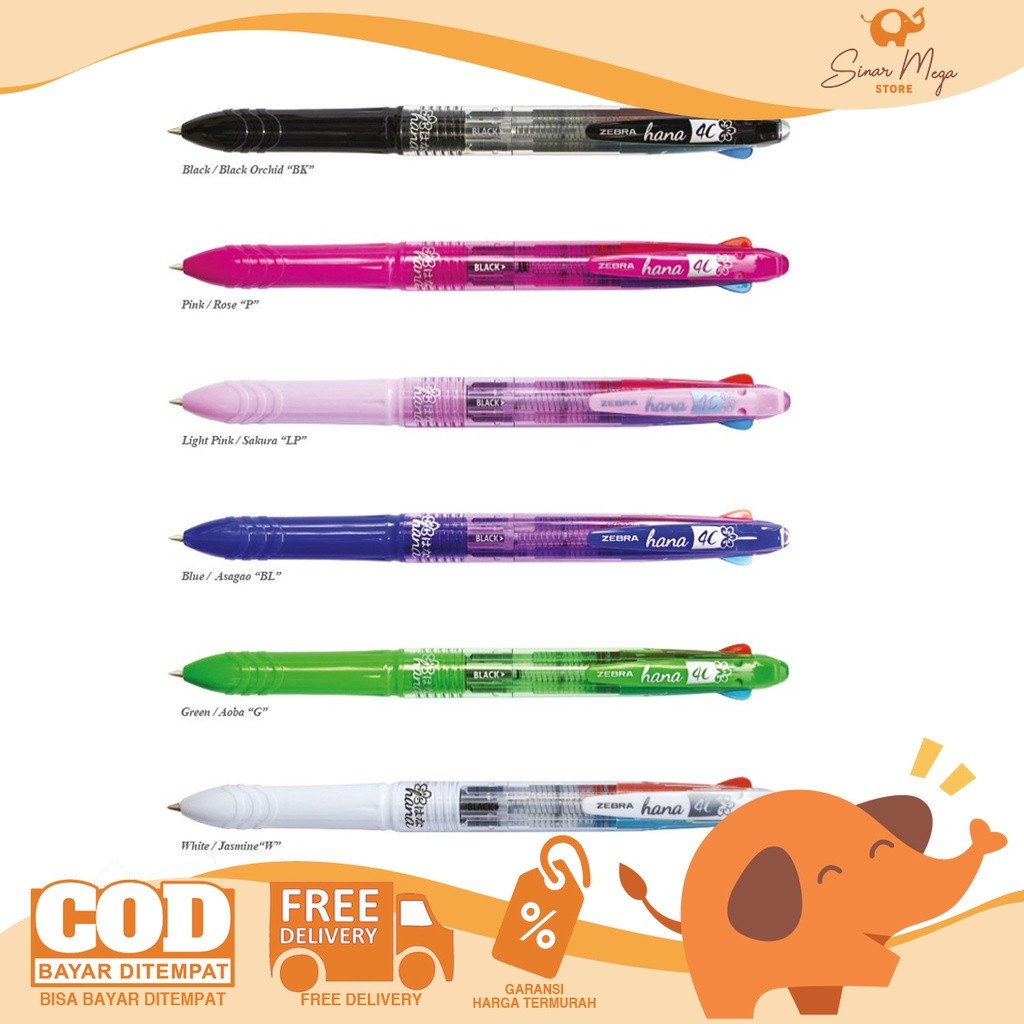 

Zebra Hana Hanna 4c Pulpen 4 Warna Color Murah Berkualitas