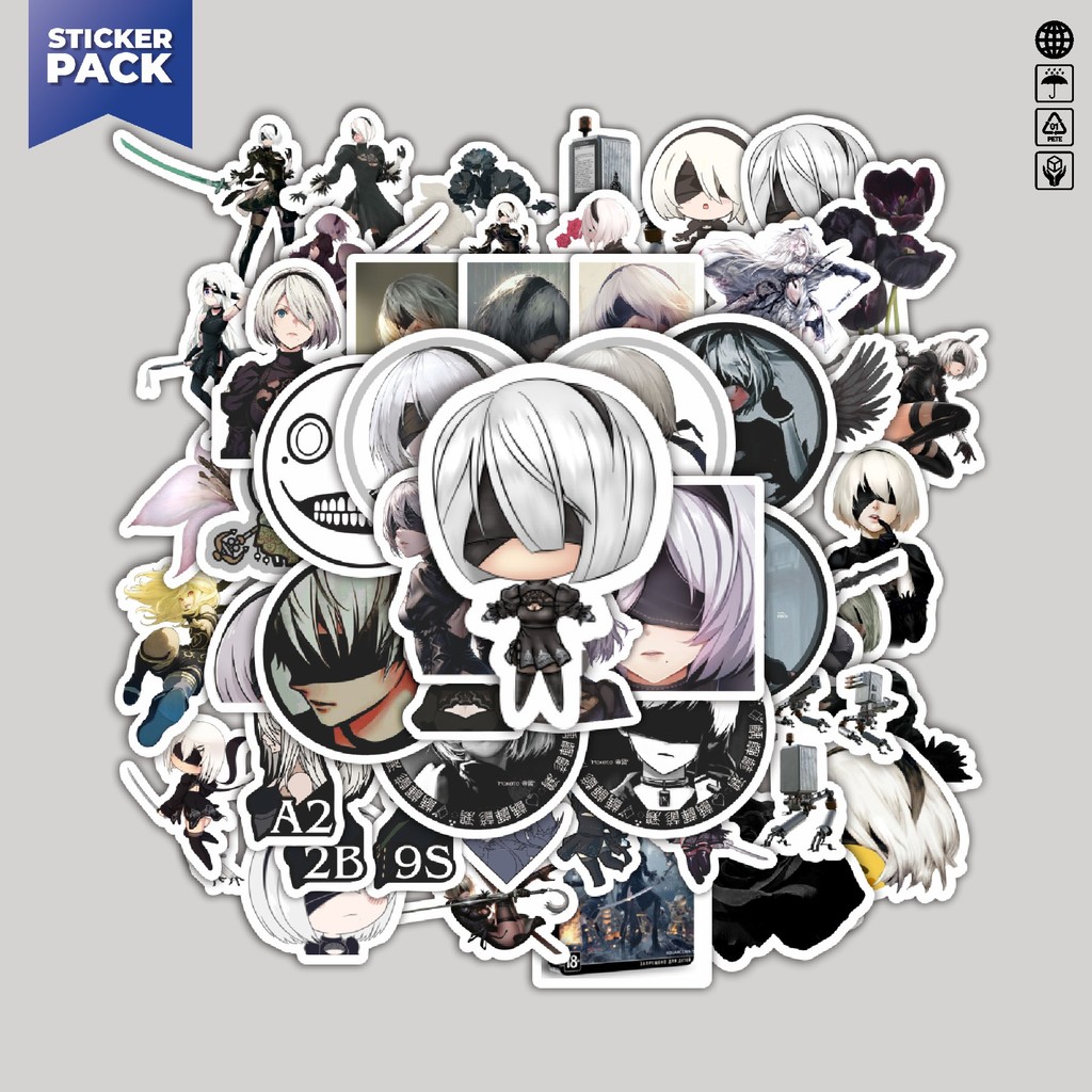

[100PCS]Stiker Pack Stiker Game Series Nier Karakter Mix 2 Aesthetic Vinyl Anti Air Dekorasi Sticker Laptop Buku Journal Koper Helm Casing HP Gitar Helm Skateboard
