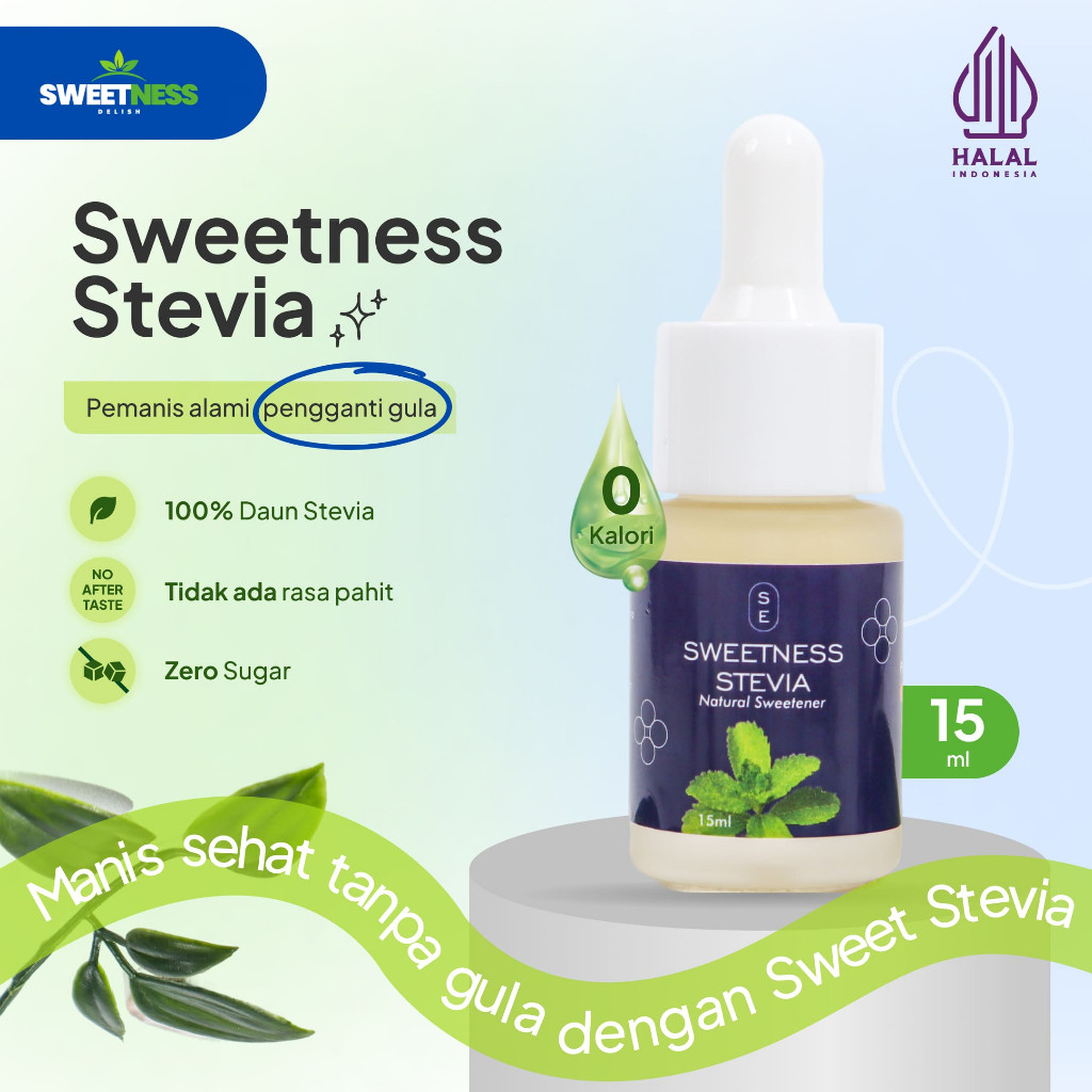 

Emama.store Sweetness Stevia Stevia Cair 15 ML Pemanis Alami Diabetes & Diet Friendly Liquid Stevia
