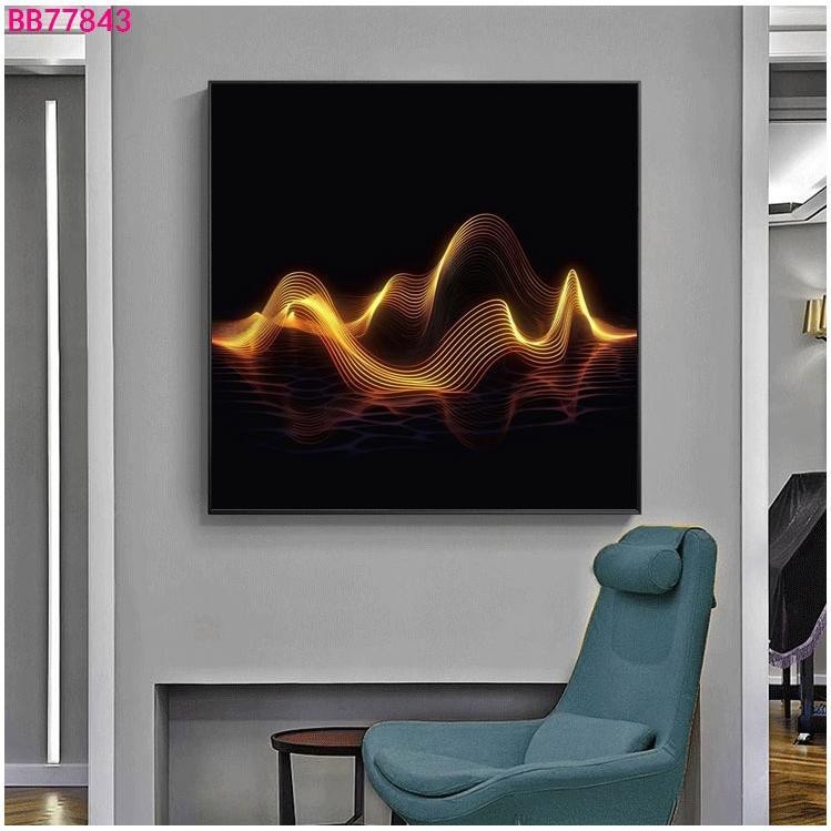 WALPAPER DINDING COSTUM, Walpaper/Lukisan berperekat, lukisan dekoratif GOLD WAVE, stiker dekoratif,