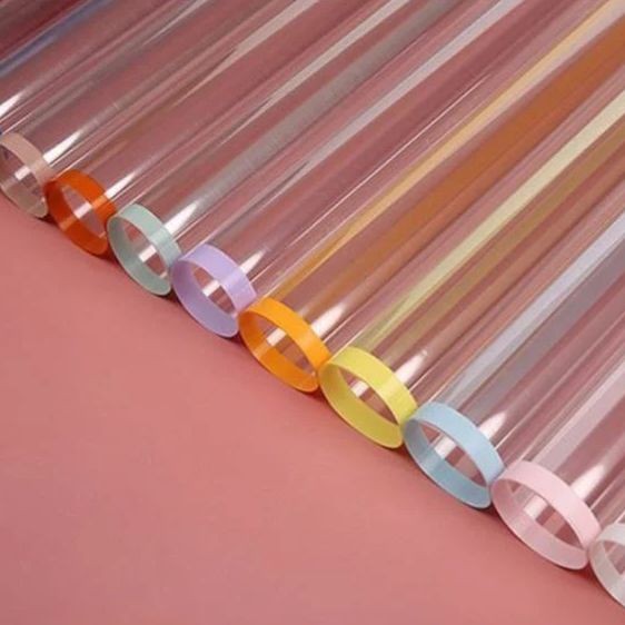 

CIGALLERY Kertas Bunga Buket Transparan List WARNA / Kertas Buket Bunga Florist Cellophane