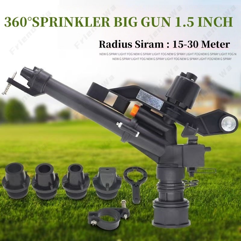 360°SPRINKLER BIG GUN 1.5 INCH – DAYA SEMPROT KUAT UNTUK KEBUN & SAWIT