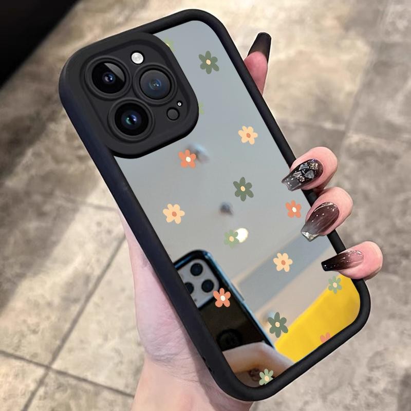 Case For Oppo Reno5 4G 5G Reno3 Reno4 F Reno4 Lite Reno5 F K Z Reno6 Silicone Simple Pink Flower Len