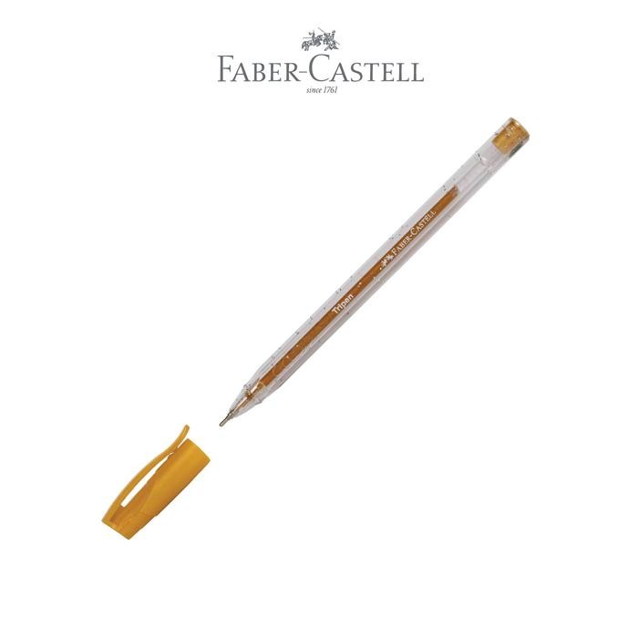 

Faber-Castell Ballpoint Tripen GlitterGold Ink Box 12 - Gold, Standar
