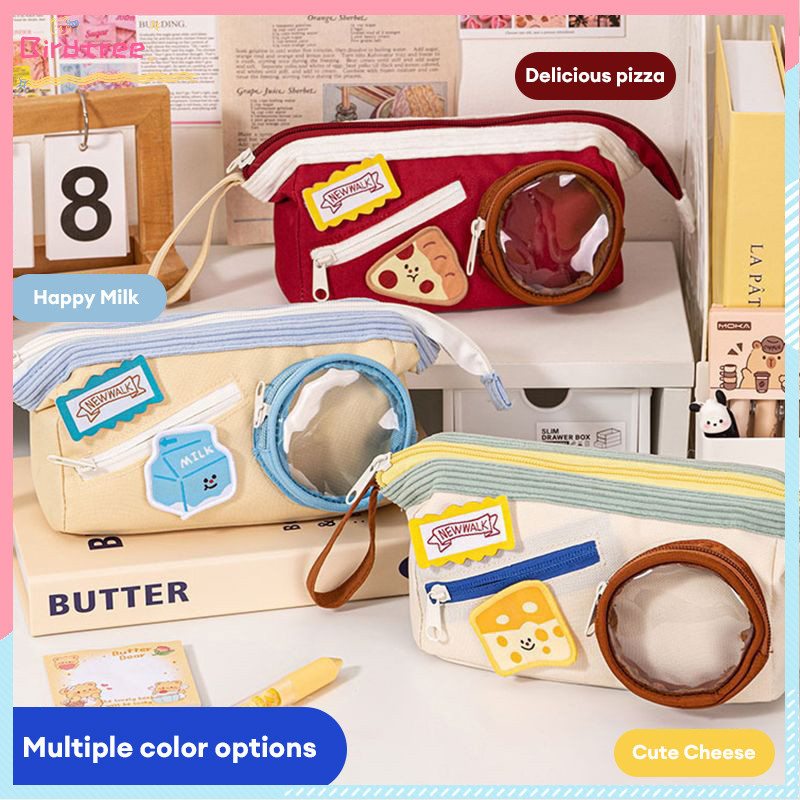 

COD Tas Pensil Velcro Lucu Kotak Alat Tulis Kapasitas Besar Retro Siswa