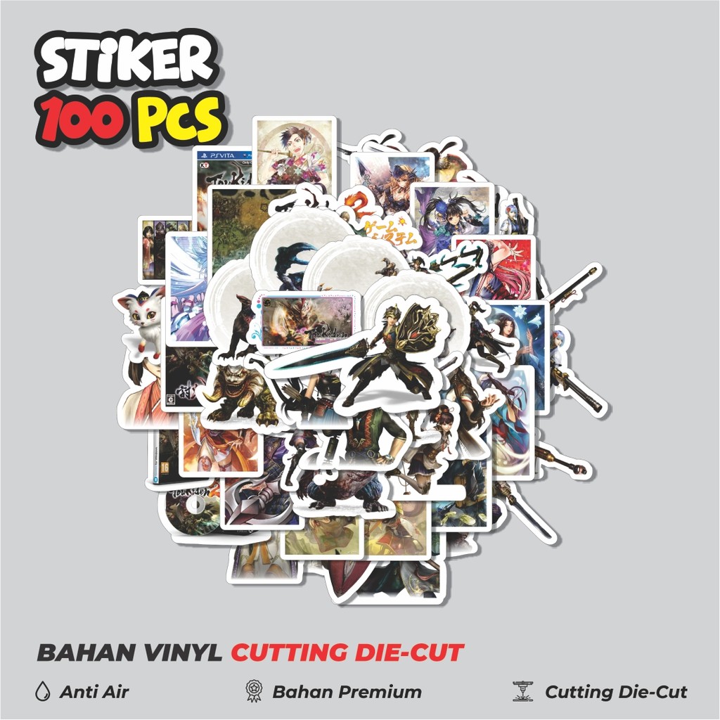 

Terbaru! 50 pcs Stiker Game Series Toukiden Karakter Mix 1 Dekorasi Lucu Kreatif untuk Notebook, Skateboard, HP