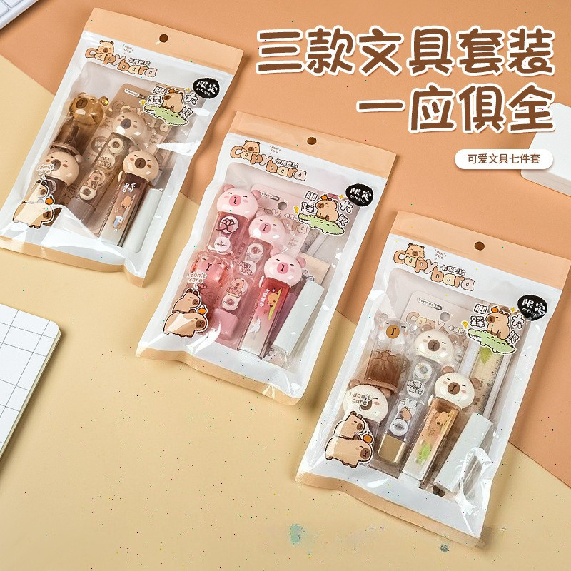 

1 Set Capybara Stationery Set,Birthday Gifts for Elementary School Students,Graduation Gifts,Hand Account Stationery Set