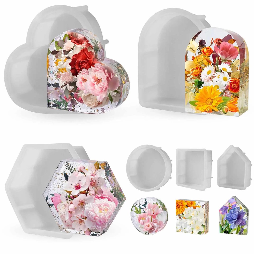 

DIY Specimen Bookcase Ornaments Resin Crystal Drip Glue Silicone Mold Large Geometric Mold Bookend Decoration