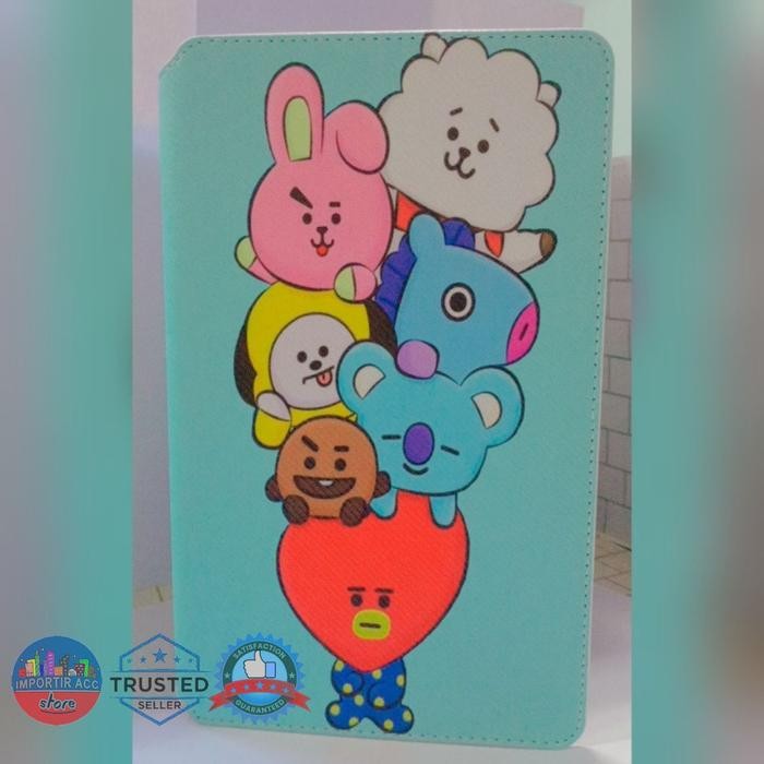 Samsung Galaxy Tab A9 8.7 | A9+ 11" Sarung Jelly Motif Flip Cover Case - Bt21, Tab A9
