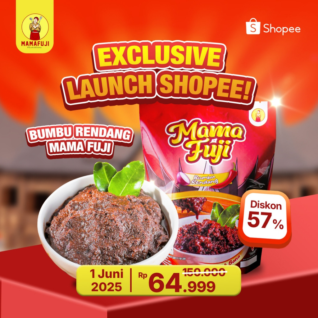

New [NEW LAUNCHING] Mamafuji - Bumbu Rendang Siap Makan 250gr (Hanya Topping Bumbu Tanpa Daging)Premium