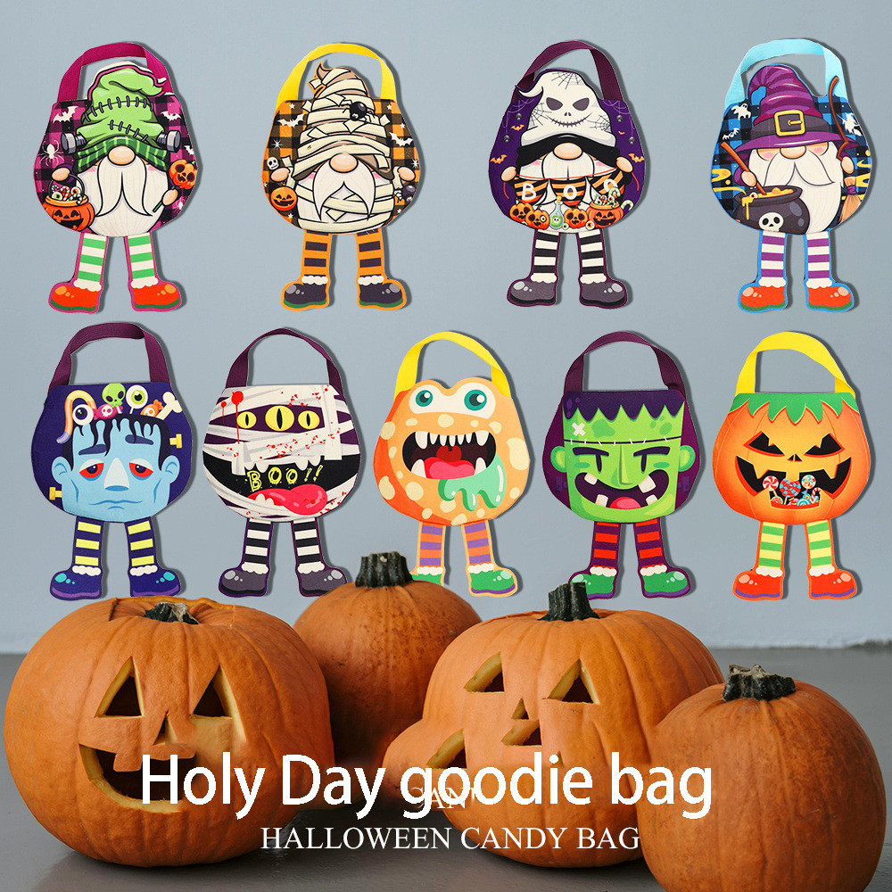 

Holiday Halloween Cartoon Pumpkin Ghost Candy Bag Gift Bag Kids Creative Print Non-woven Trick-treat Children Candy Gift Bag