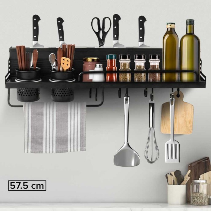 Rak Dapur Gantung Minimalis Kitchen Set Storage Rack Aluminium - Home Stuff Bandung