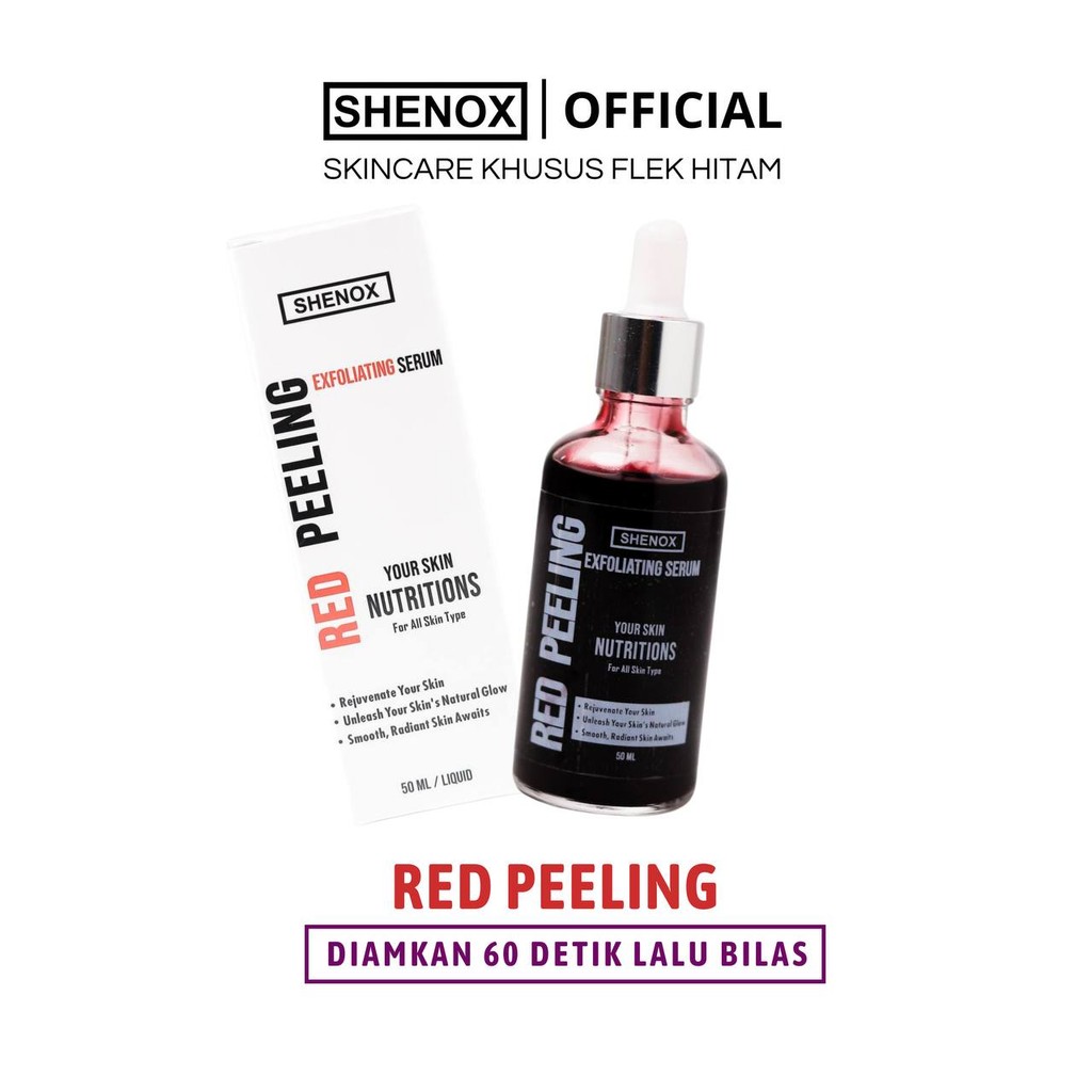 RED PEELING SHENOX SKINCARE UNTUK MENGATASI FLEK HITAM