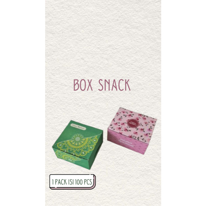 Kemasan Cantik / Box Snack / Box Kue / Dus Snack / Dus kue / isi 100 pcs / nc