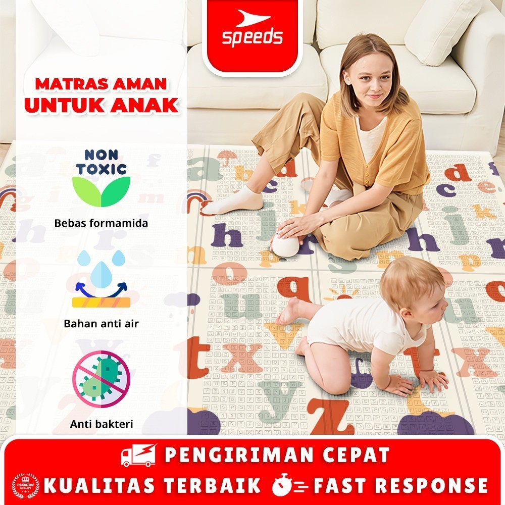TERLARIS SPEEDS Playmate Bayi 200x180cm Tebal XPE Matras Anak Playmate Baby/alas lantai bayi/karpet 
