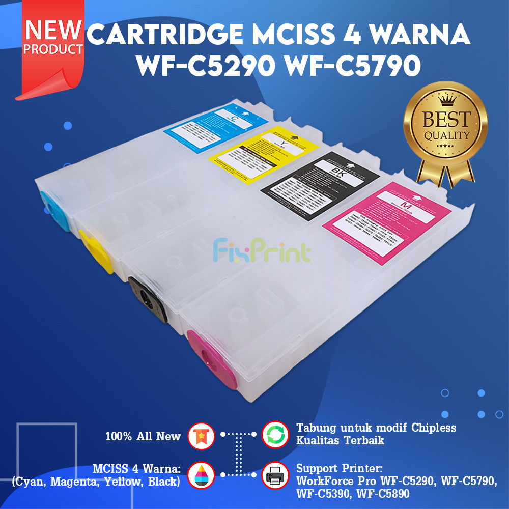 Tinta Cartridge T948 Tabung CISS Infus Printer WF-C5290 WF-C5790 5290 C5390 , Tabung Tinta Epson WF-