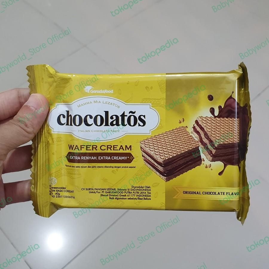 

Chocolatos Wafer Cream Wafer Coklat 40gr
