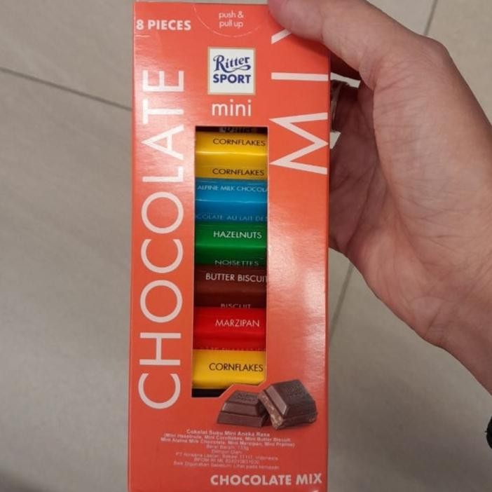 

Ritter Sport Chocolate Mix 8 Rasa Coklat Import 133gr