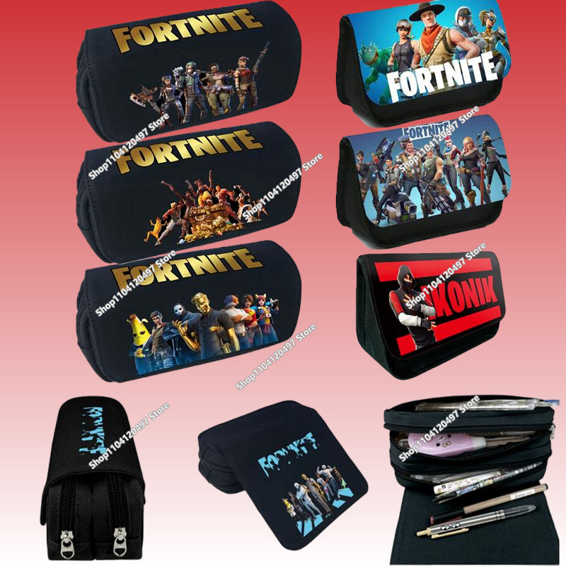 

Fortnite Multifunctional Pencil Bag for Children Large Capacity Double Layer Stationery Box Organiser
