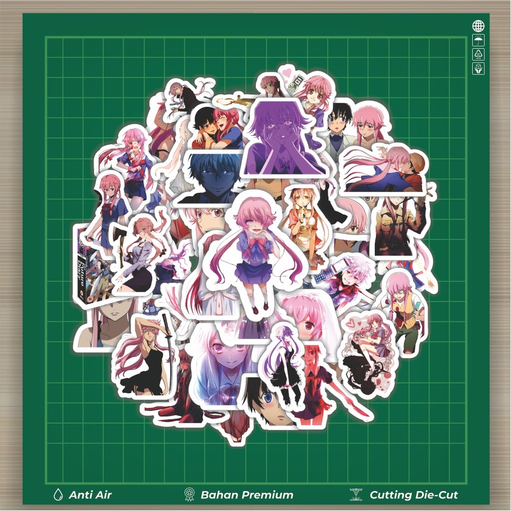 

HOT 50 PCS STIKER Stiker Anime Series Mirai Nikki Karakter Mix 2 Stiker Fashion Cars Decal Dingin Kartu Album Custom Vinyl Anti Air- Sticker Aesthetic Buku Journal Koper Casing HP Tablet Laptop Helm Motor Botol Minum