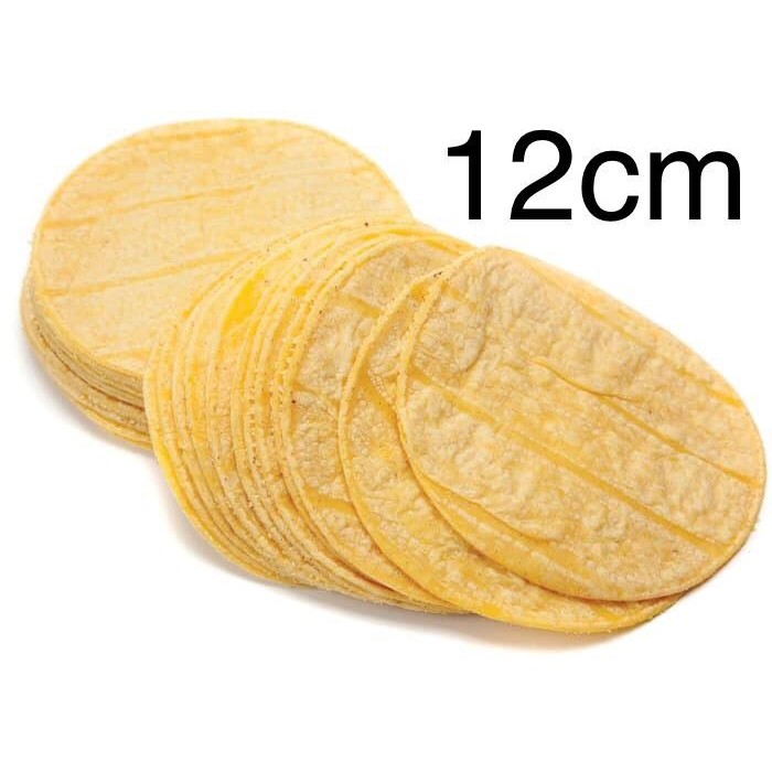 

Charcoal Corn Tortilla Frozen Kulit Nachos, 100 Jagung, 500gr, 12cm - Hitam, 12cm