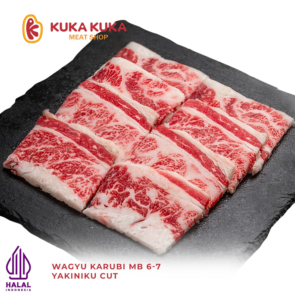 

Daging Sapi Yakiniku Cut Wagyu Karubi MB 6-7 Premium