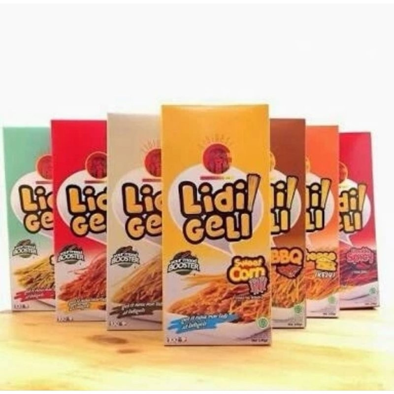 

Lidi Geli - Mie Lidi Rasa Cheese / BBQ / Spicy / Double Spicy / Corn / Seaweed / Original 50gr