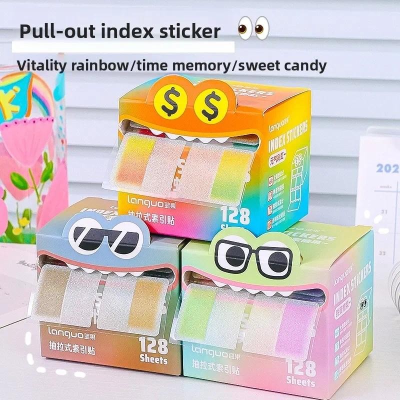 

LANGUO Pull-out Transparent Pearl Sticky Notes Writable Re-stickable Tear without Trace Quick-dry for Hand Memo Pad School