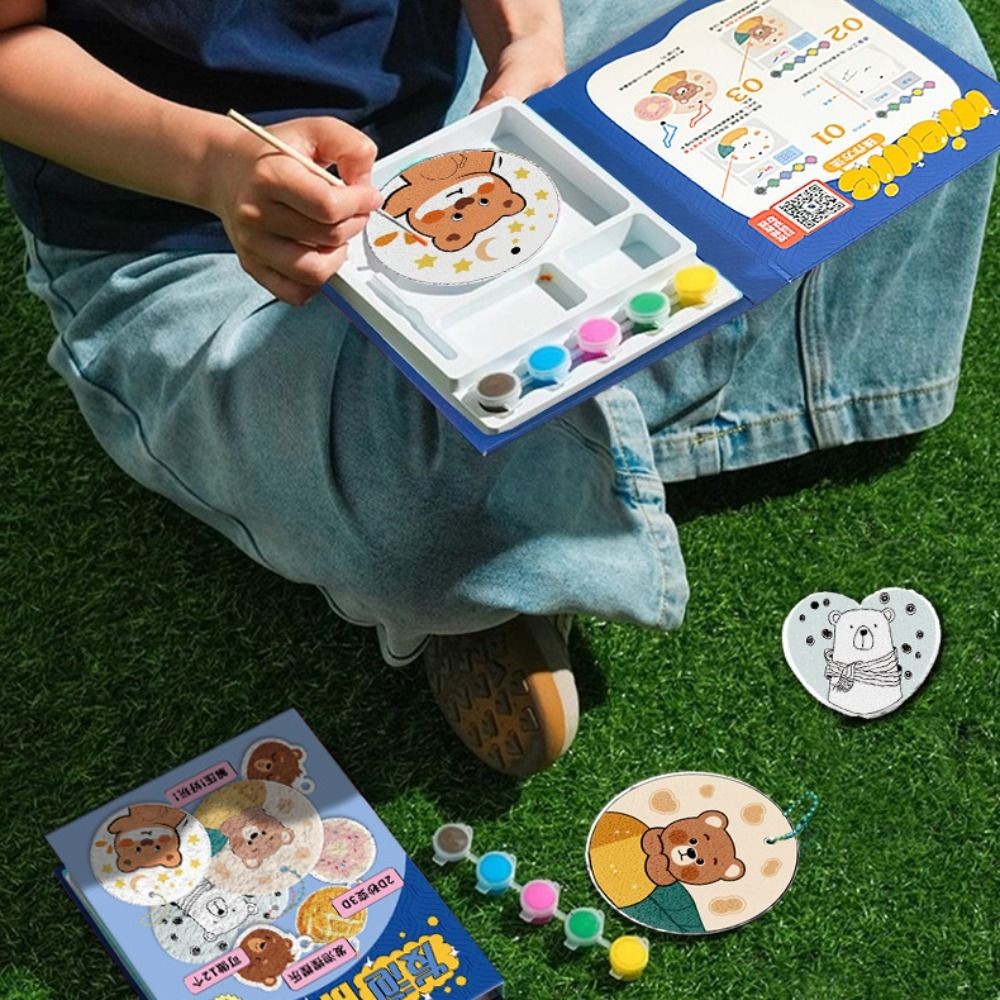 

Water Absorbent DIY Puffy Paint Kit Educational Foam Material Foam Stippler Stippler Tool Pinching Design 3D Drawing Canvas