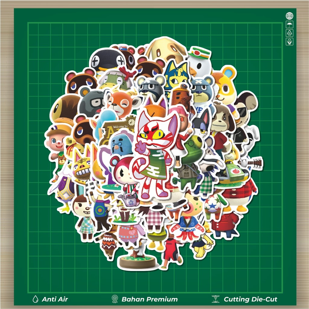 

HOT 50 PCS STIKER Stiker Game Animal Crossing Nintendo Char Mix 1Stiker Fashion Cars Decal Dingin Kartu Album Custom Vinyl Anti Air- Sticker Aesthetic Buku Journal Koper Casing HP Tablet Laptop Helm Motor Botol Minum