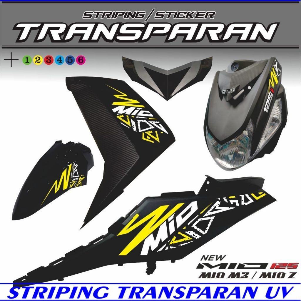 STIKER ELEGAN / STIKER POLET STRIPING MIO M3 TRANSFARAN / STIKER M3