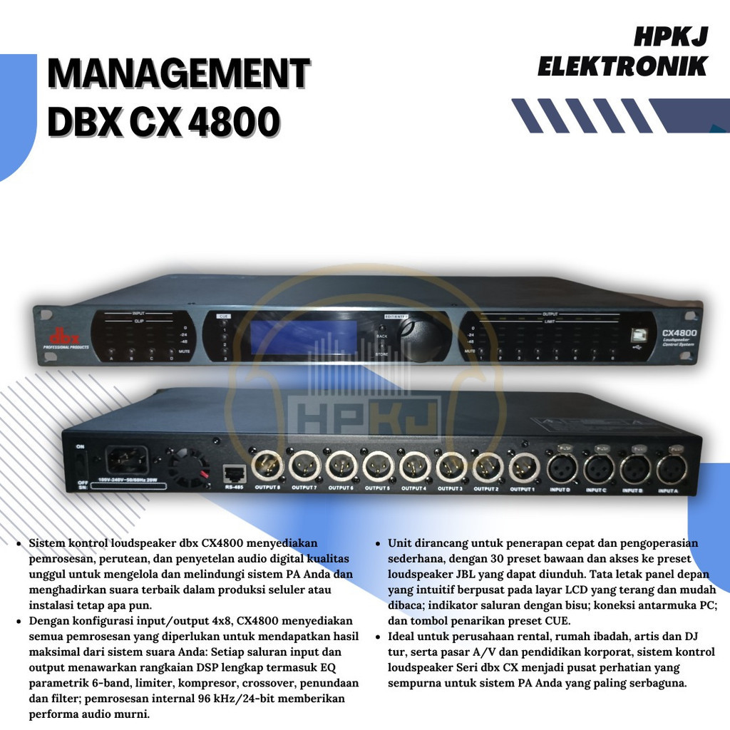 Speaker Management DBX CX 4800 / CX4800 / CX-4800 DRIVE RACK