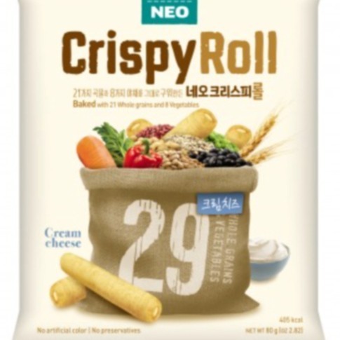 

NEO CRISPY ROLL 80 GRAM | CHEDDAR CHEESE VANILLA | PRODUCT OF KOREA - CREAM CHEESE