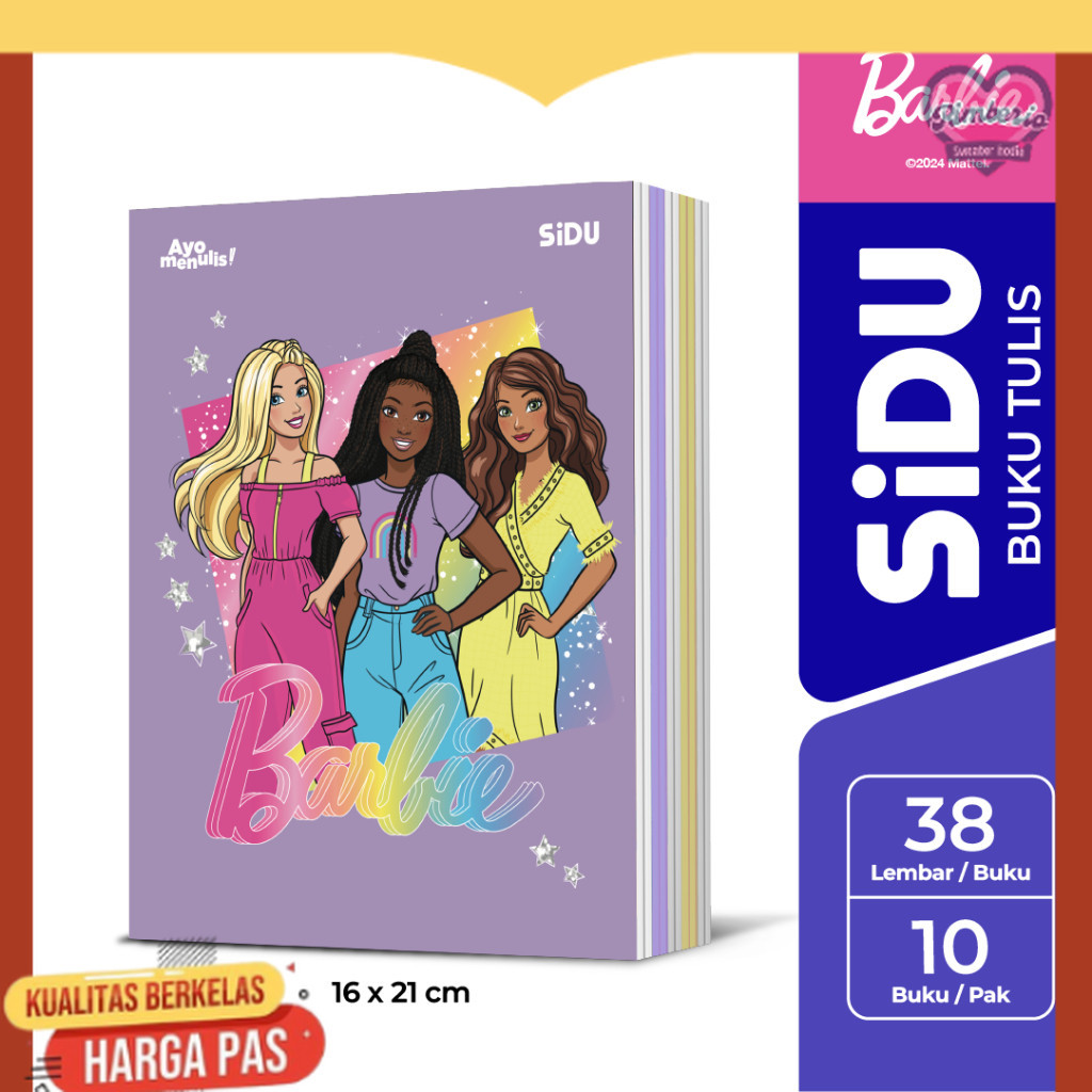 

SiDU Buku Tulis Barbie 38 Lembar - 10 Buku