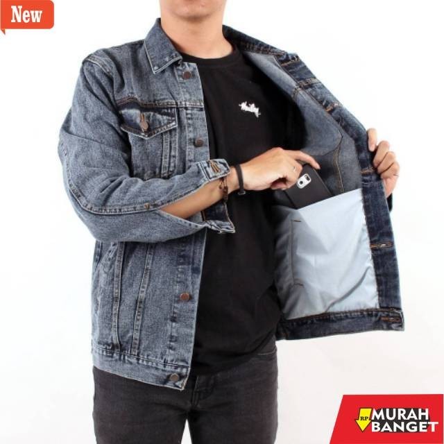 jaket kulit pria garut Jaket Jeans Sanwash Original