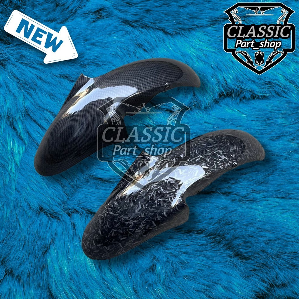 Slebor depan yamaha vixion lama old carbon forged kevlar wtp glossy