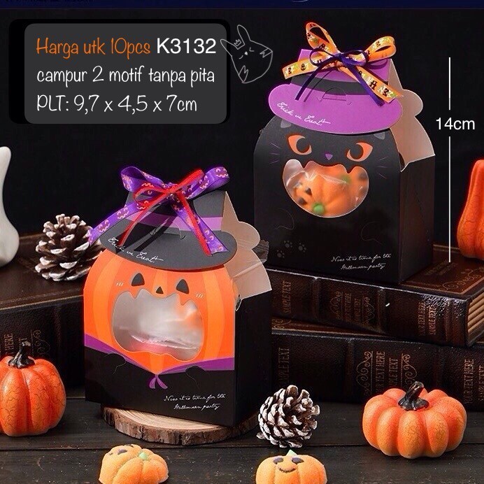 

(10pcs) Kotak Halloween K3132 Box Trick or Treats| dus Permen Candy| Scary Bag