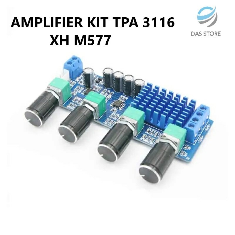 POWER AMPLIFIER XH M577 KIT TPA3116D2 2X80WATT DENGAN 4 TONE CONTROL