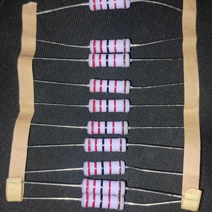 resistor 22k 3w hijau original japan R 22 K kilo 3 watt w 3watt 3wat F