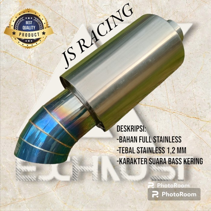 Knalpot mobil JS racing bass kering