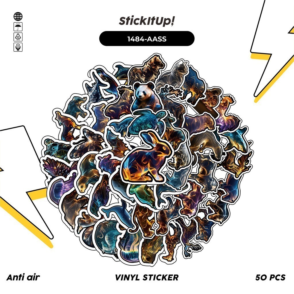 

COD✨ 100 Pcs Stiker Abstract Animal Lucu Anti Air Untuk Dekorasi Notebook Sepeda Skateboard Handphone DIY